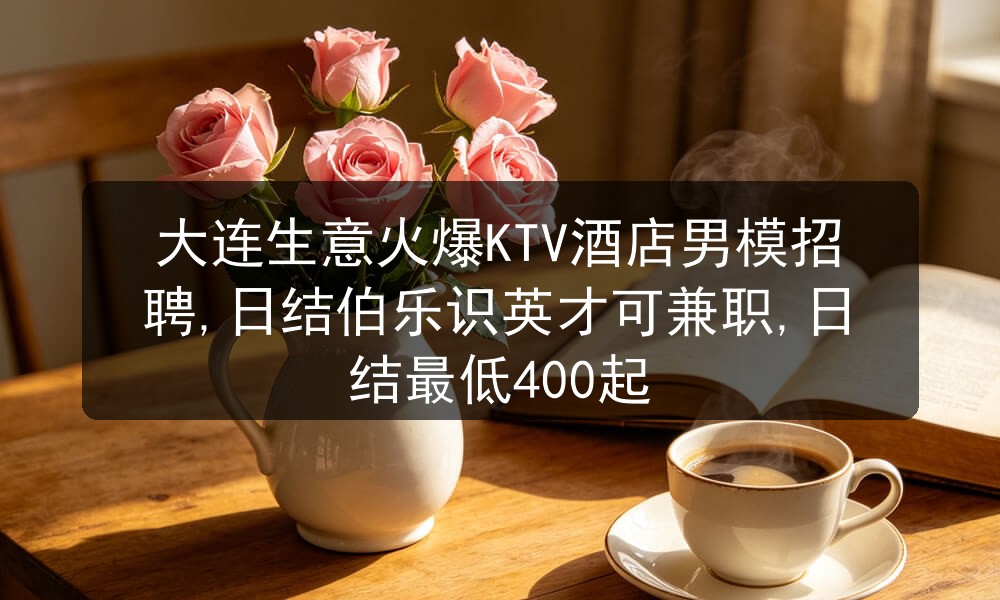 大连生意火爆KTV酒店男模招聘,日结伯乐识英才可兼
