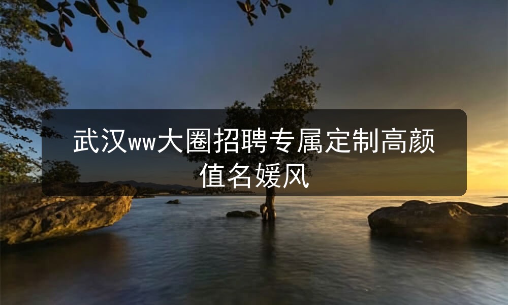 武汉ww大圈招聘专属定制高颜值名媛风