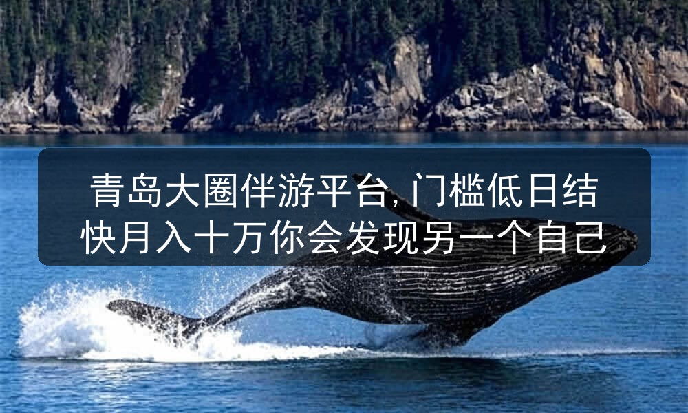 青岛大圈伴游平台,门槛低日结快月入十万你会发现另一个自己
